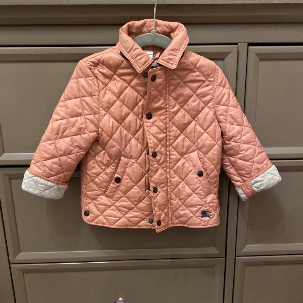 Authentic Burberry Pink Quilted Jacket 18M